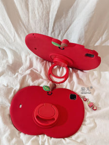 Protective Case Cartoon Red  Compatible with  11 Pro11 Soft Silicon Rotating 360 Degree Stand Shockproof for 10.2 Inferior Tablet