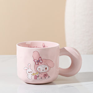 Pink New Ceramic Cup Girls Cute Cartoon Childrens Cups Birthday Gift Mark Cup New Arrival