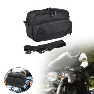 รถจักรยานยนต์ด้านหน้ากระเป๋าHandlebarบาร์สําหรับYamaha BMW Harley Softail Dyna Sportster Sissy Barกระเป๋าเดินทางกระเป๋า