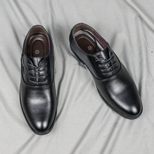 Giày Da Công Sở Cỡ Lớn Cho Nam Mùa Thu Đông Đế Cao Su Chống Mài Mòn Mũi Tròn Giày Da Nam Công Sở