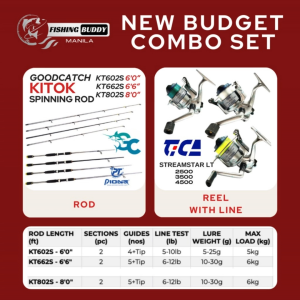 NEW BUDGET COMBO SET TICA STREAMSTAR LT and GC KITOK Spin Beginners Value For Money Rod and Reel