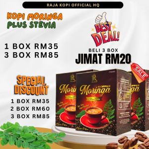 🔥DISKAUN RM20🔥KOPI MORINGA PLUS STEVIA ORIGINAL HQ🔥(PAKAGE JIMAT)