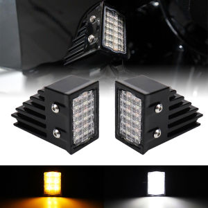 ไฟเลี้ยว LED ด้านหน้าแฟริ่ง พร้อมไฟ DRL สำหรับ Softail Low Rider ST FXLRST 2022-2024 El Diablo FXRST 2022