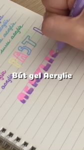 Bộ 12 màu bút gel acylic Aodemei GP-2956 màu pastel. Bút gel sử dụng mực acylic ngòi bút 1.0mm