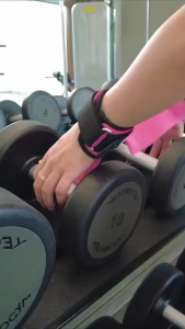 Dây đeo cổ tay thể thao bảo vệ nam nữ hỗ trợ tập cơ bắp kéo da bò cứng