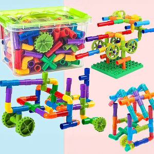 JIFANPAUL | Educational Water Pipe Building Blocks Toy for 2-6 Year Olds
