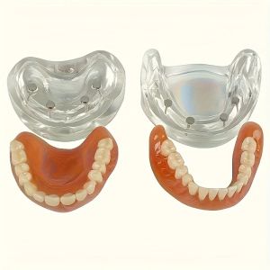 Soft Silicone Denture Set Flexible and Comfortable for Better Fit Refillable Restorable Natural to Wear Without H2931-15