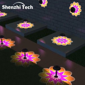 Solar Outdoor Spotlight LED Waterproof Ground Plug Lights Light Control for Garden Street Balcony Camping Summer Home Decor 