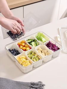 Refrigerator sealed box fresh storage box food preservation box กล่องแบ่งเครื่องเทศ กล่องถนอมอาหาร กล่องเก็บของในตู้เย็น ฝาปิดแน่นหนา ปิดผนึก รักษาความสด ผัก ผลไม้ ในตู้เย็น พร้อมฝาปิด