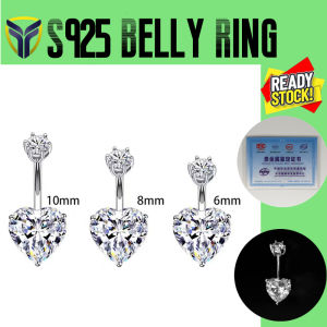 S925 Sterling Silver Belly Ring Allergy Prevention Zircon Belly Button Piercing Female Senior Jewelry Accessories