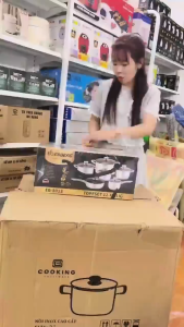 BỘ NỒI ĐỨC 6 MÓN 12 CHI TIẾT CAO CẤP CHÍNH HÃNG - HÀNG ĐỦ CÂN