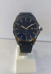 JAM TANGAN CASUAL STRAP TALI RUBBER KACA BIRU WATERESIS PRIA