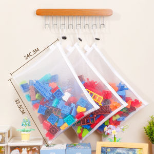 Large Capacity Toy Storage Bag Childrens Building Blocks Puzzle Sorting Wizard Transparent Cute Particle Storage Bag