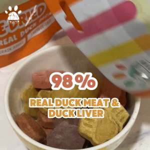 Singapaw Freeze Dried Muffin Duck Dessert Treats for Dogs and Cats Premium Real Meat Duck Liver 100g