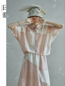 Relaxed Style Loose Lazy Unique Large Drop Shoulder Short Sleeve Shirt