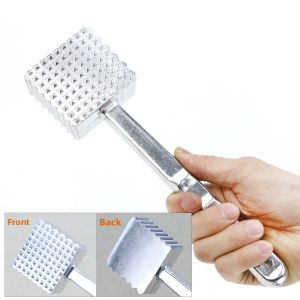 Square Kitchen Meat Hammer Full Aluminum Cast Eco-friendly Double-sided Beef Steak Pork Chicken Breast Tenderizer Tool