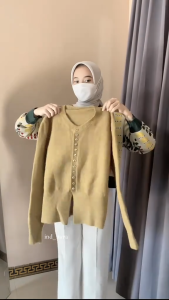 Yuri Cardigan Rajut Knitwear Wanita/Cardigan Korean Style Rajut Premium