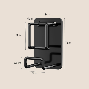 1/2Pcs Black Washbasin Hook Stainless Steel Punch-free Kitchen Bathroom Rack Basin Storage Rack Gadgets Hanging Holder