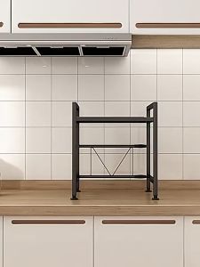 【24h ship】Multifunctional kitchen storage rack/oven adjustable height-length shelf/storage rack/kitchen shelf
