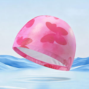 Barbie | Elegant Printed Womens Swimming Cap for Long Hair Non-binding & Ear Protection