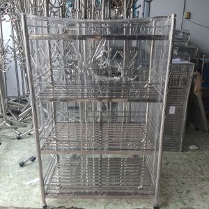 Kệ inox để chén bát loại lớn 4 tầng 50x70cm cao 130cm . Hàng dày  chất lượng tốt .