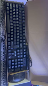 Combo Bàn Phím và Chuột Văn Phòng Có Dây T18 – Gõ Êm Chuột Nhạy Thiết Kế Ergonomic Cho PC Laptop