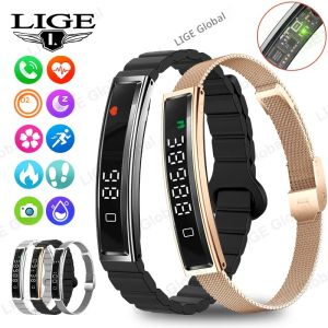 LIGE สมาร์ทแบนด์ติดตามการออกกำลังกายแบบใหม่ สายรัดข้อมืออัจฉริยะ วัดอัตราการเต้นของหัวใจ ออกซิเจนในเลือด ตรวจสอบการนอนหลับ เครื่องนับก้าว เตือนการโทร นาฬิกาอัจฉริยะ 2025