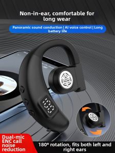 Xrmai | Long-Lasting Battery Open-Fit Bluetooth Earphones Bone Conduction Wireless Headset High Sound Quality Non-In-Ear Design