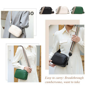 MOJOYCE Túi Đeo Vai Da Thật Cổ Điển Túi Đựng Điện Thoại Du Lịch Có Khóa Kéo Màu Trơn Cho Nữ