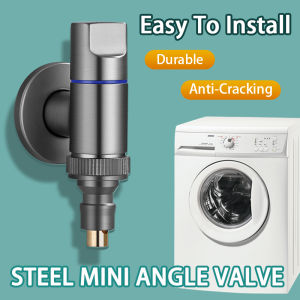 Mini Washing Machine Faucet Full-Automatic Anti Falling Water Stop Valve Multi-Function Standard Spout Two Way Angle Valve Universal Connectivity