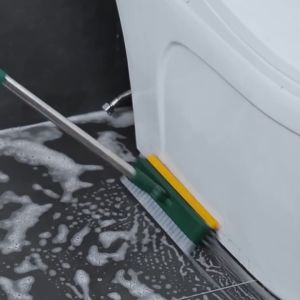 3in1 แปรงขัดห้องน้ํา พื้-นด้ามยาว ปาดน้ำ ผลิตจากพลาสติก PP