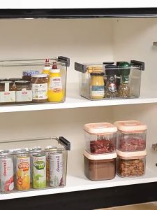 Multipurpose Storage Box with Lid&Handle Transparent Organizer Basket Large Capacity Household Organizing Case for Home Office Living Room