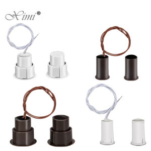 5pcs Wired Door Window Sensor Recessed Magnetic Contacts Security Reed Switch Alarm For Home Security Alarm White Hot Sale