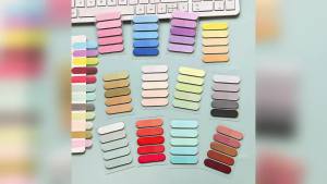 6/12 Gói Nhãn Dán Chỉ Mục Màu Pastel Chuyển Sắc Tự Dính Cạnh Bo Tròn Có Thể Viết Dùng Làm Đánh Dấu Trang Cho Sách Và Văn Phòng
