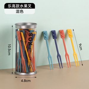 Bộ Thìa Trái Cây Dùng Một Lần Hai Răng Đựng Trong Hộp Đựng Đồ Ăn Nhẹ an Toàn Cho Trẻ Em Thiết Kế Sáng Tạo Dễ Thương