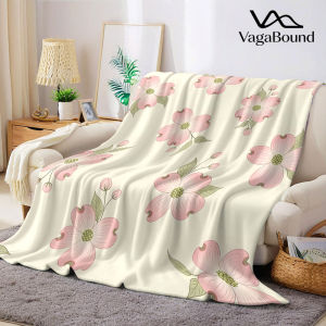 BILIBILI | Vintage Dogwood Flannel Blanket Warm Soft Halloween Christmas Decorative Couch Warm Cozy All-Season Gift