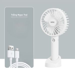Quạt Cầm Tay Mini Di Động Dùng Cho Cắm Trại Ngoài Trời Sạc Điện Quạt Điện Nhỏ Gia Dụng 5W 5V Không Có Điều Khiển Từ Xa
