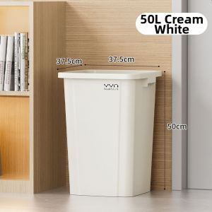 Large Capacity Open-top Square Kitchen Bin 50L