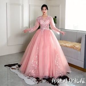 Formal Evening Dress For Women Elegant Flower Pattern Classy wedding Engagement long JS Prom Gown ninang Female Dresses