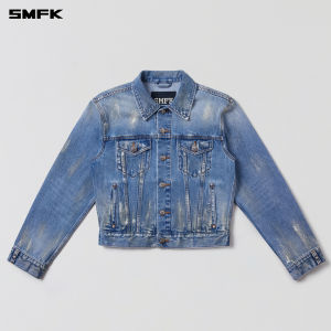 SMFK | Slim Fit Washed Distressed Denim Jacket