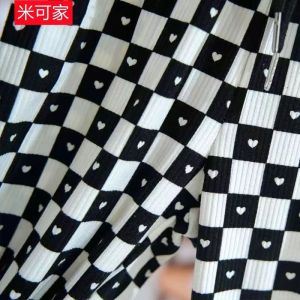 CF3-137 celana panjang kulot anak perempuan kotak-kotak