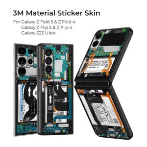 Anti-Scratch Teardown Back Film Sticker Skin Wrap For Samsung Galaxy Z Fold 5 4 3 Flip 5 4 3 S23 Ultra