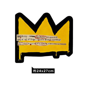 Basquiat Small Crown Luggage Sticker Waterproof Full Stick Graffiti No Glue Trendy Brand Sticker Creative Personalization