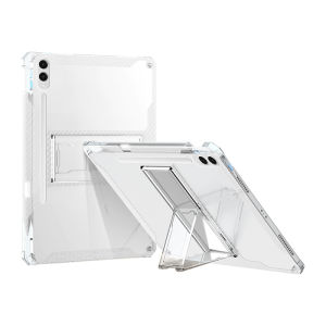 Non-Magnetic Silicone Protective Case for Samsung Tab S Series with Pen Holder Transparent Anti-Fall Four Corner Airbag Stand