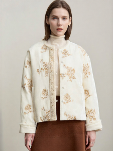 AMII | New Chinese Style Heavy Embroidery Thickened Down Jacket
