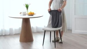 1/2pcs Shell Chair Covers Elastic Jacquard Armless Chair Seat Slipcovers Washable Furniture Protector for Home Wedding Party