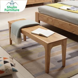Multifunctional Minimalist Style Solid Wood Bench