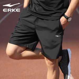 Erke Ice Silk Mens Shorts Thin Five-Part Summer Sports Pants Casual Fitness Leisure Breathable Polyester Fiber Shorts