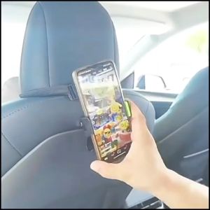 For Tesla Model 3 Y Back Seat Phone Holder Hook 360 Degree Rotate Stand Auto Headrest Bracket For iPhone Xiaomi HUAWEI Samsung