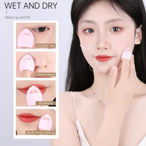 [COD]Spon Puff Thumb Air Cushion Concealer Foundation Puff Mini Water Drop Basah Kering Finger Puff Import Super Lembut -💖Catherine